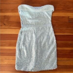 Lucy in the Sky Blue Sequence Mini Dress